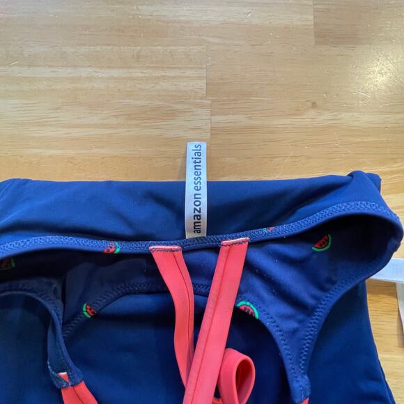 Girls Swimsuits Blue Rainbows Pinapples Amazon Essentials XS (5) Good Condition - Picture 10 of 11